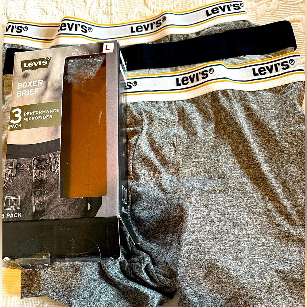 Levi’s 3-PK Microfiber Performance Boxer Briefs LG NWT - Picture 5 of 10